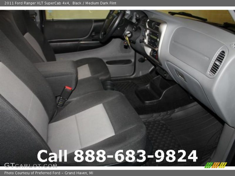 Black / Medium Dark Flint 2011 Ford Ranger XLT SuperCab 4x4