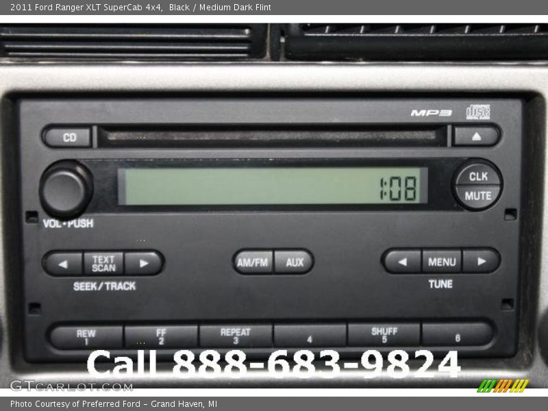 Black / Medium Dark Flint 2011 Ford Ranger XLT SuperCab 4x4