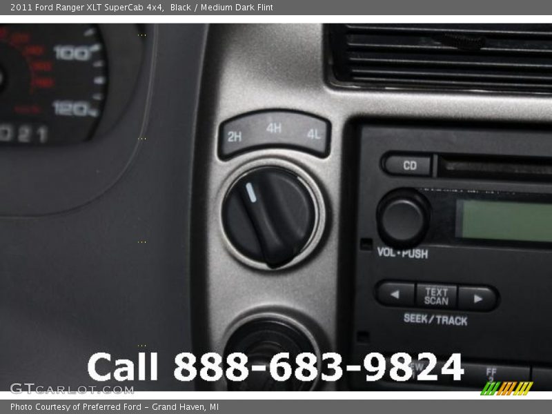 Black / Medium Dark Flint 2011 Ford Ranger XLT SuperCab 4x4