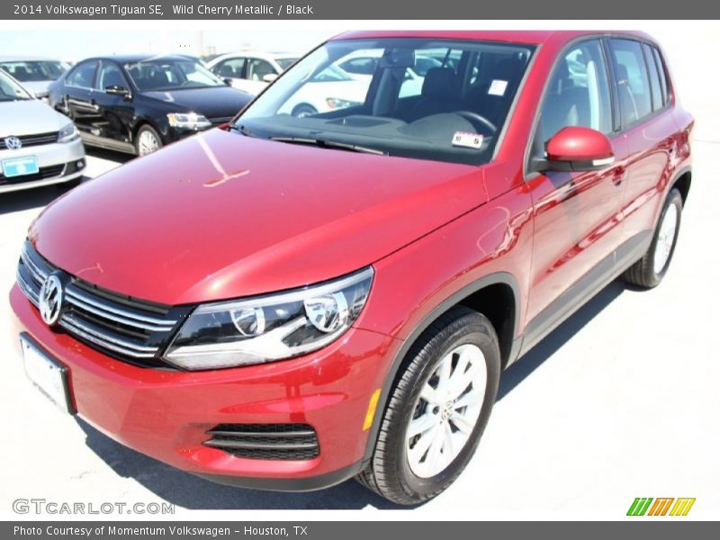 Wild Cherry Metallic / Black 2014 Volkswagen Tiguan SE