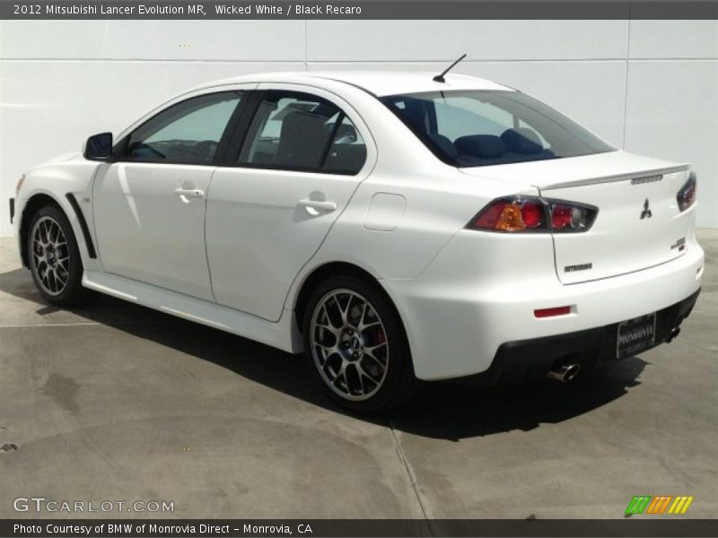 Wicked White / Black Recaro 2012 Mitsubishi Lancer Evolution MR