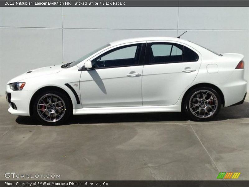 Wicked White / Black Recaro 2012 Mitsubishi Lancer Evolution MR