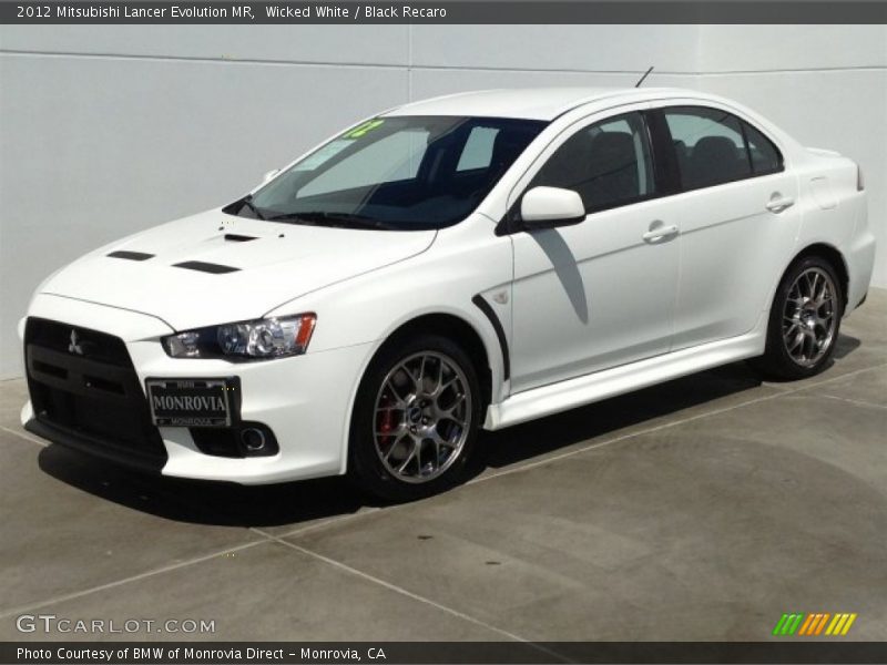 Wicked White / Black Recaro 2012 Mitsubishi Lancer Evolution MR