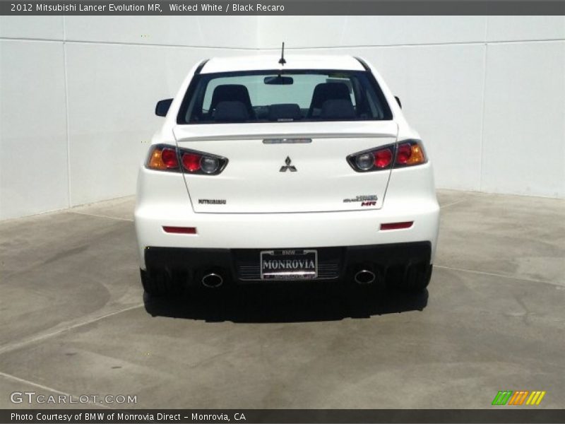 Wicked White / Black Recaro 2012 Mitsubishi Lancer Evolution MR