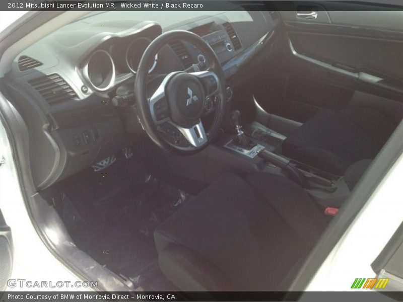 Wicked White / Black Recaro 2012 Mitsubishi Lancer Evolution MR