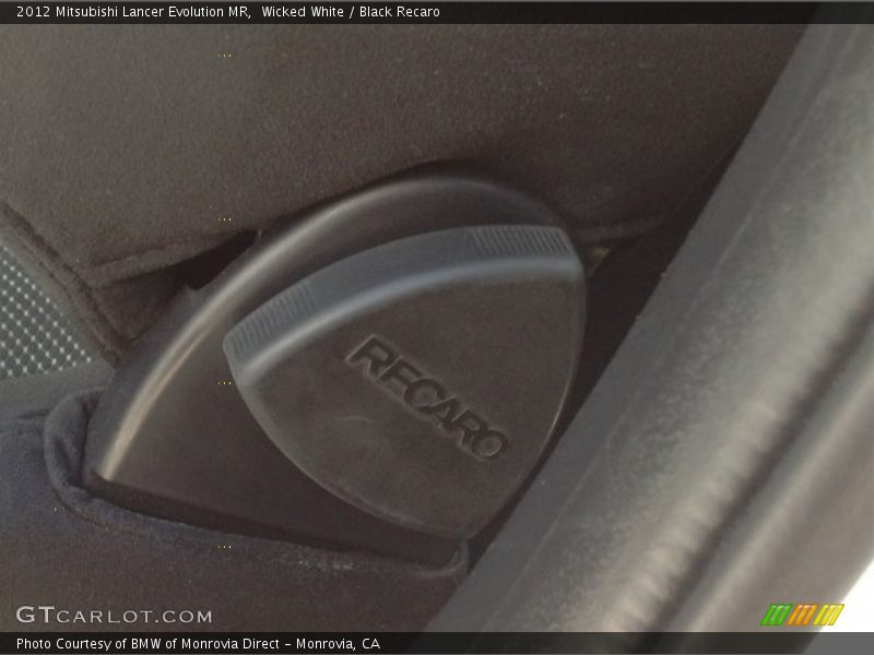 Wicked White / Black Recaro 2012 Mitsubishi Lancer Evolution MR
