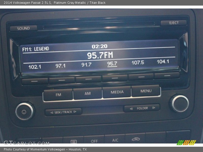 Platinum Gray Metallic / Titan Black 2014 Volkswagen Passat 2.5L S