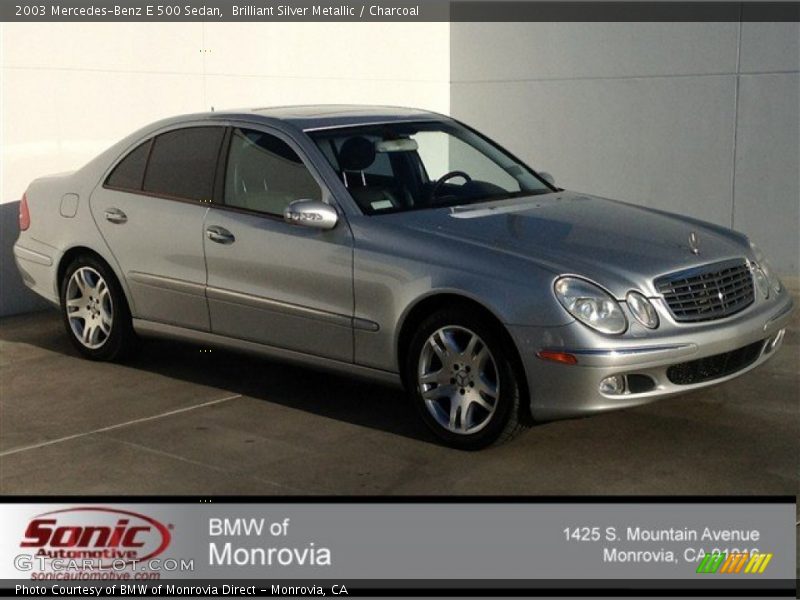 Brilliant Silver Metallic / Charcoal 2003 Mercedes-Benz E 500 Sedan