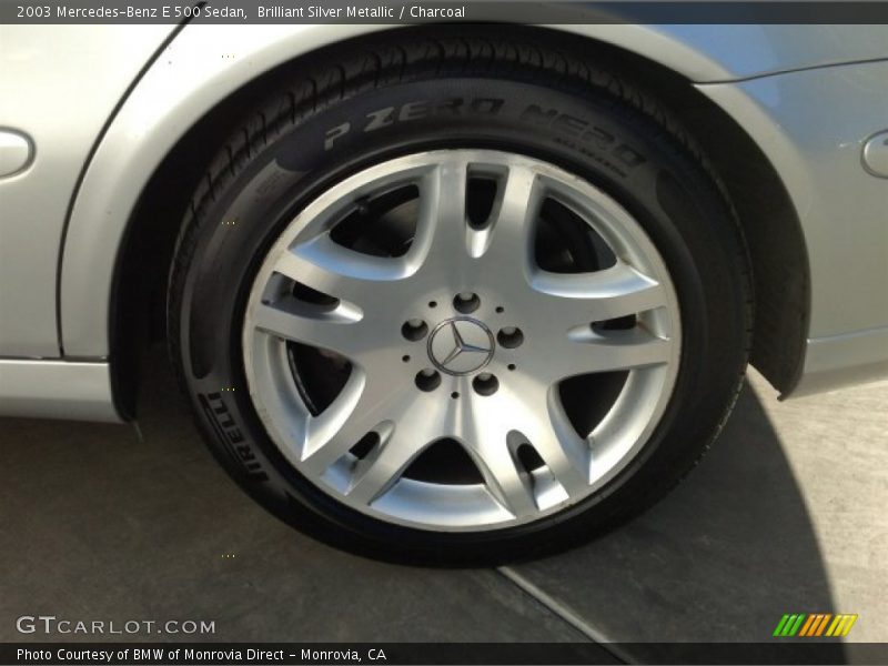 Brilliant Silver Metallic / Charcoal 2003 Mercedes-Benz E 500 Sedan