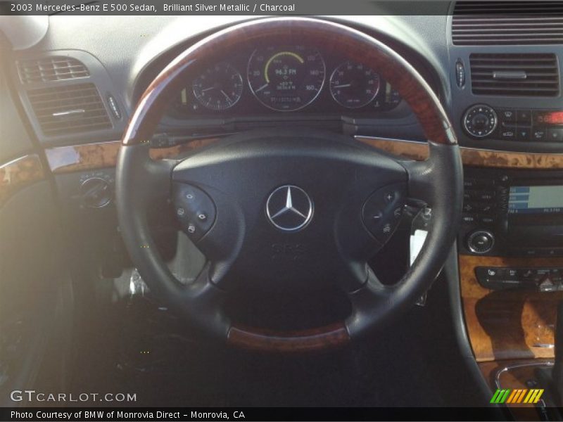 Brilliant Silver Metallic / Charcoal 2003 Mercedes-Benz E 500 Sedan