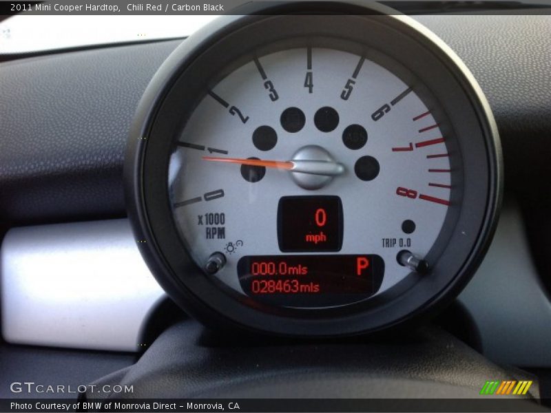 Chili Red / Carbon Black 2011 Mini Cooper Hardtop