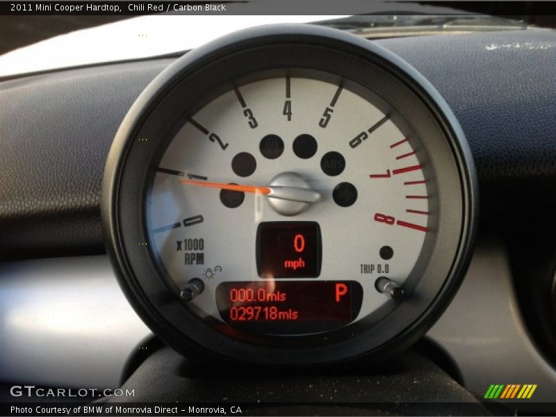 Chili Red / Carbon Black 2011 Mini Cooper Hardtop