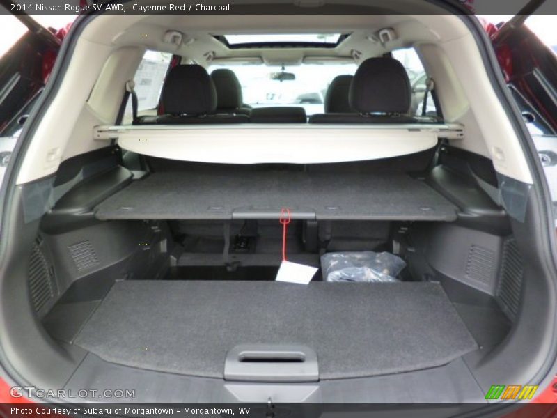 Cayenne Red / Charcoal 2014 Nissan Rogue SV AWD