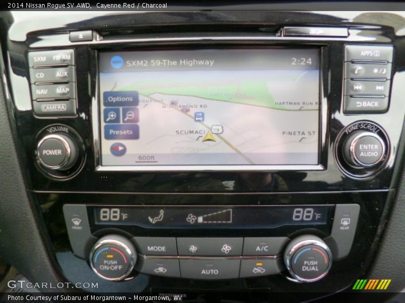 Cayenne Red / Charcoal 2014 Nissan Rogue SV AWD
