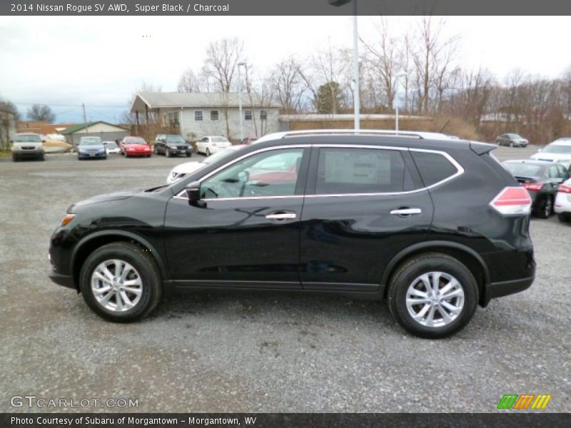 Super Black / Charcoal 2014 Nissan Rogue SV AWD
