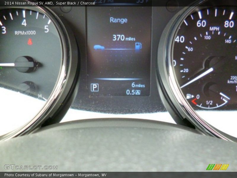 Super Black / Charcoal 2014 Nissan Rogue SV AWD