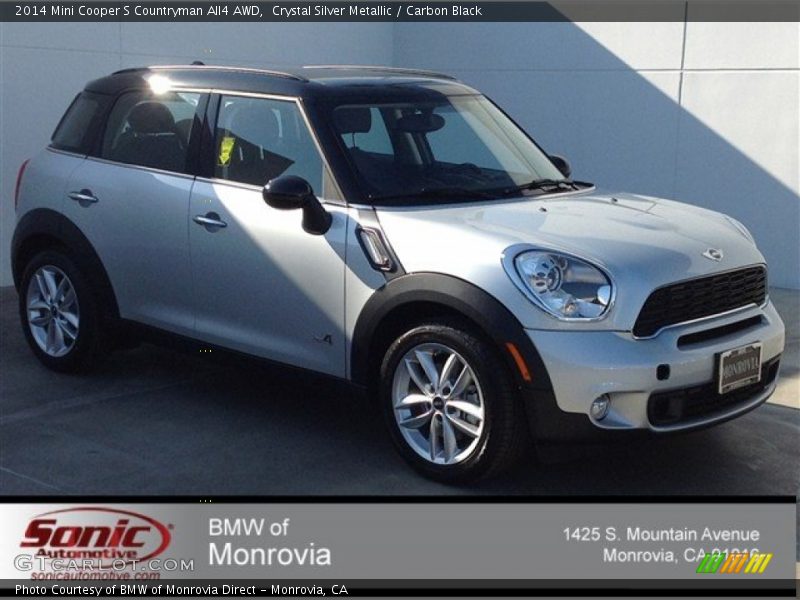 Crystal Silver Metallic / Carbon Black 2014 Mini Cooper S Countryman All4 AWD