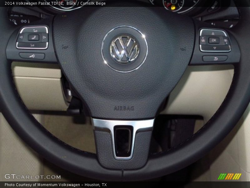 Black / Cornsilk Beige 2014 Volkswagen Passat TDI SE