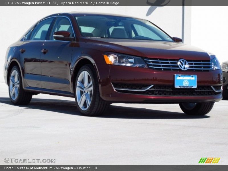 Opera Red Metallic / Cornsilk Beige 2014 Volkswagen Passat TDI SE