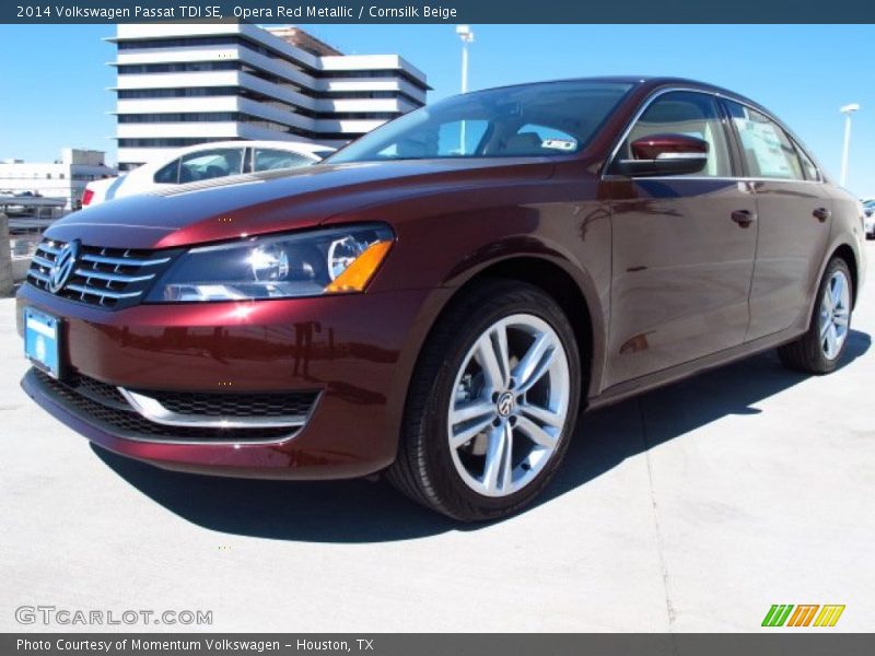 Opera Red Metallic / Cornsilk Beige 2014 Volkswagen Passat TDI SE