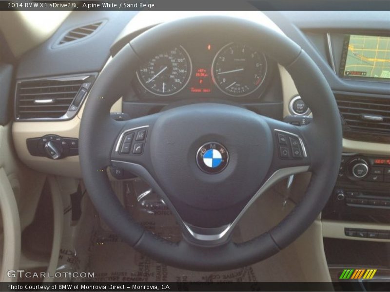 Alpine White / Sand Beige 2014 BMW X1 sDrive28i