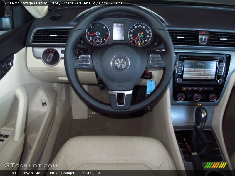 Opera Red Metallic / Cornsilk Beige 2014 Volkswagen Passat TDI SE
