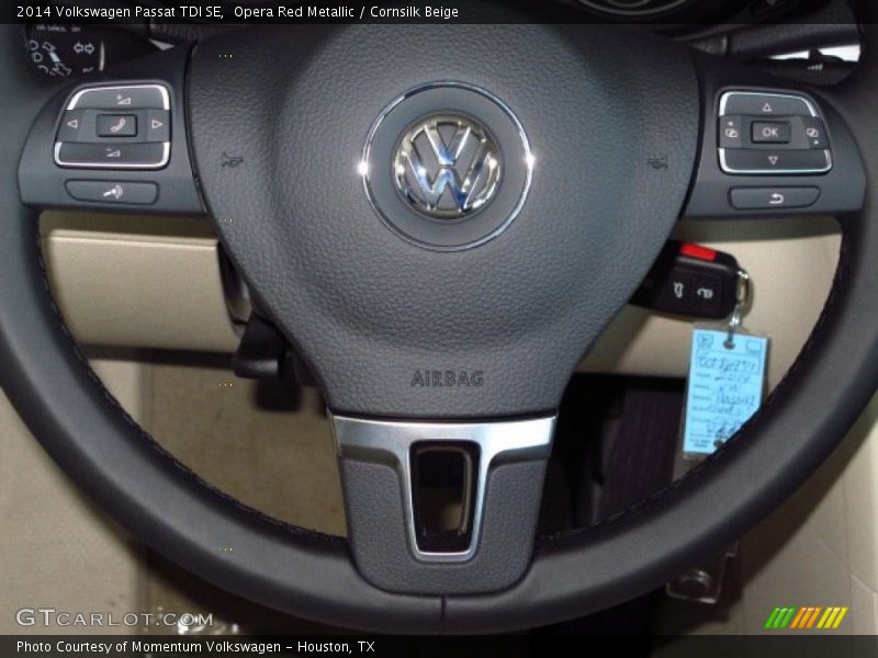 Opera Red Metallic / Cornsilk Beige 2014 Volkswagen Passat TDI SE