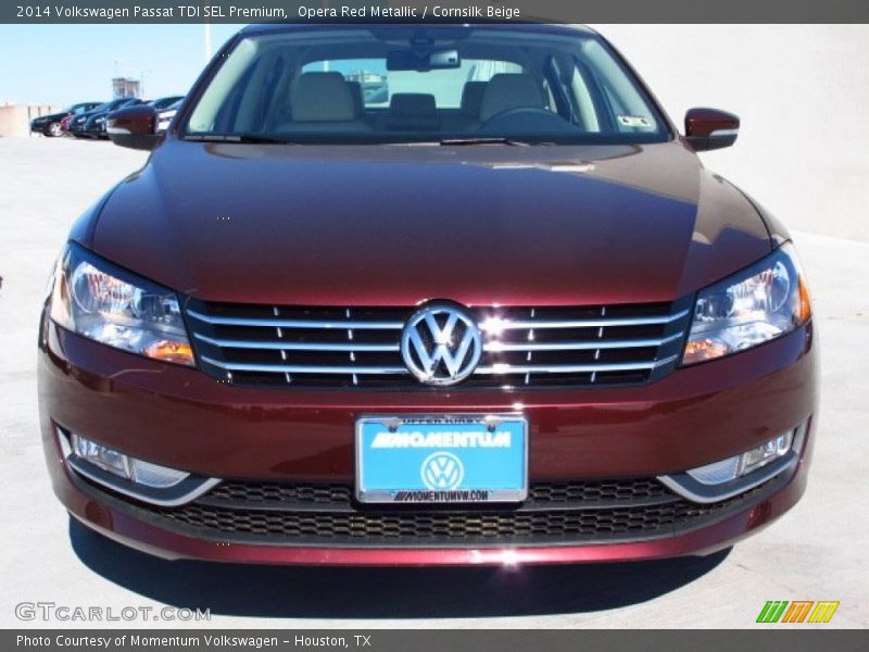 Opera Red Metallic / Cornsilk Beige 2014 Volkswagen Passat TDI SEL Premium