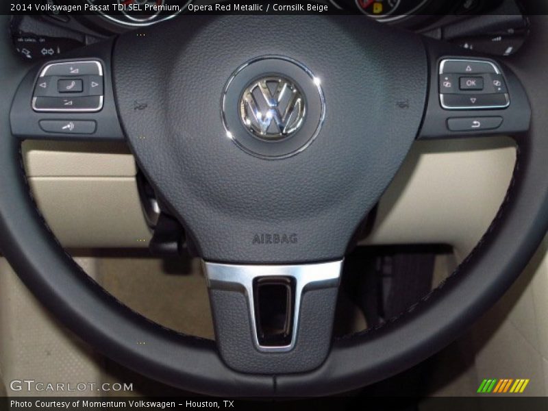 Opera Red Metallic / Cornsilk Beige 2014 Volkswagen Passat TDI SEL Premium
