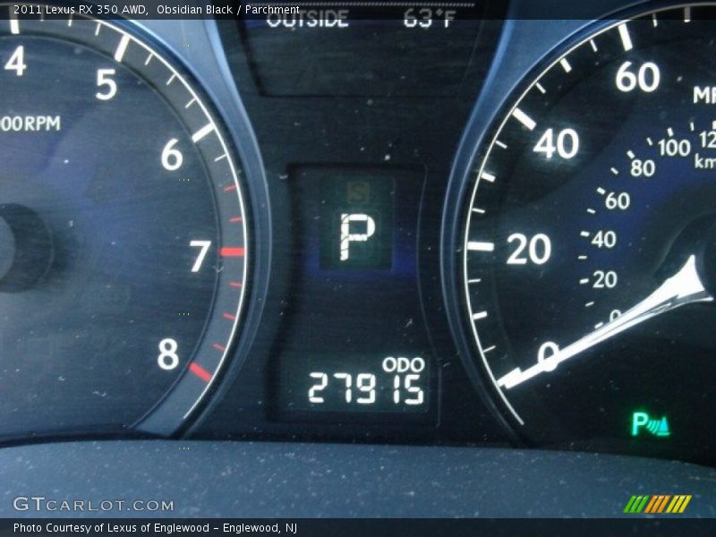 Obsidian Black / Parchment 2011 Lexus RX 350 AWD