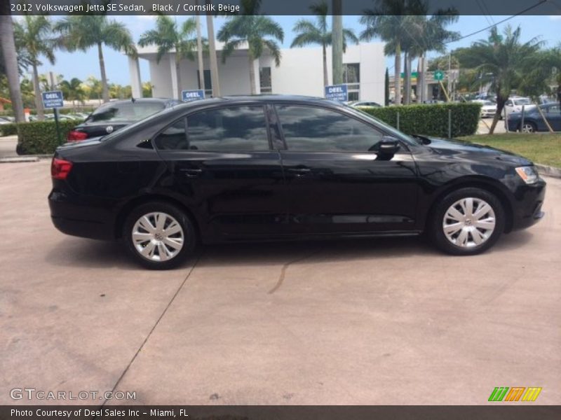 Black / Cornsilk Beige 2012 Volkswagen Jetta SE Sedan