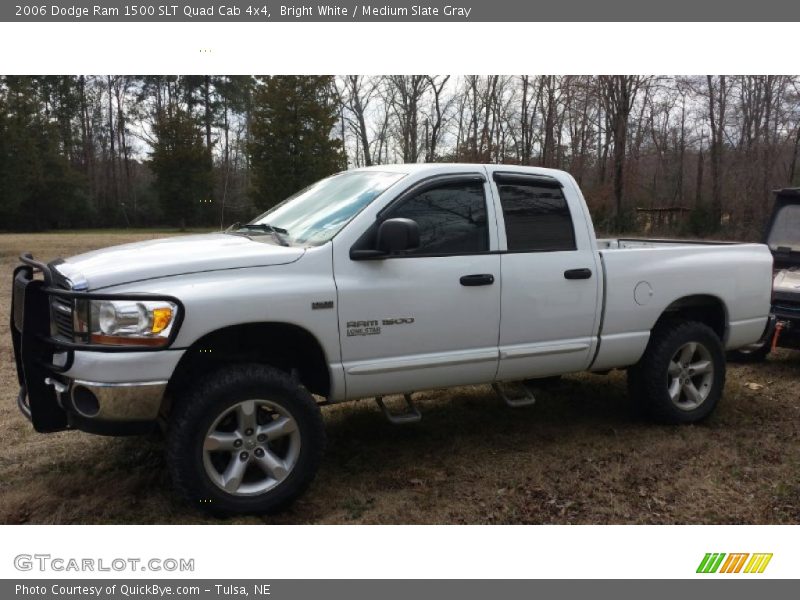 Bright White / Medium Slate Gray 2006 Dodge Ram 1500 SLT Quad Cab 4x4