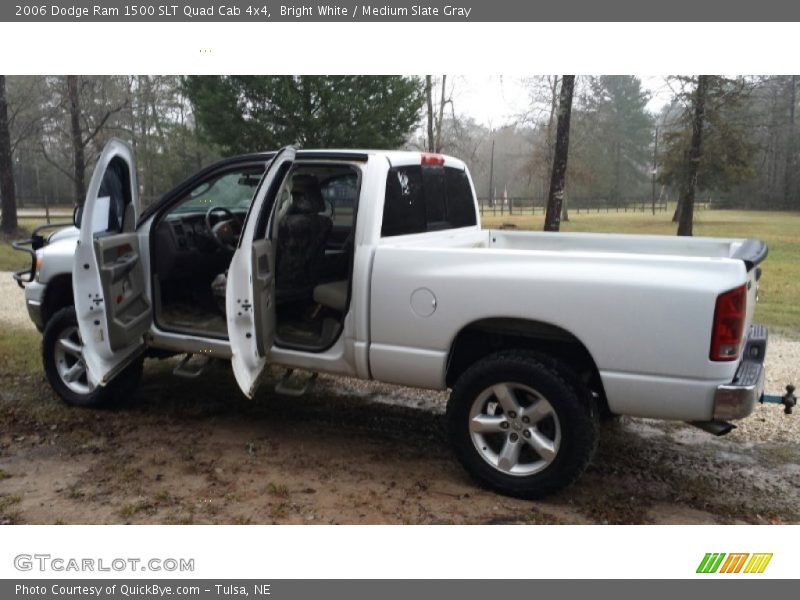 Bright White / Medium Slate Gray 2006 Dodge Ram 1500 SLT Quad Cab 4x4