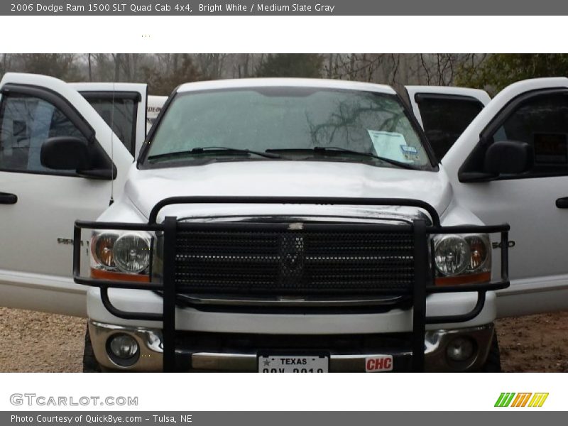Bright White / Medium Slate Gray 2006 Dodge Ram 1500 SLT Quad Cab 4x4
