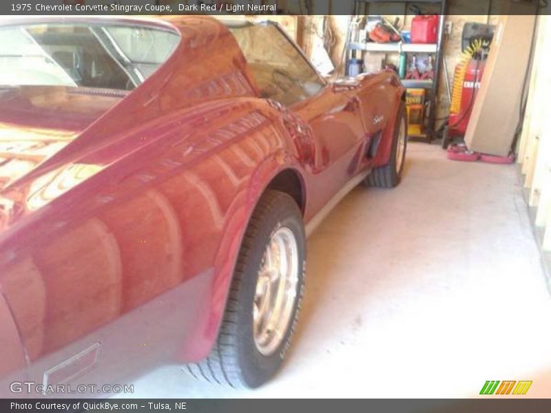 Dark Red / Light Neutral 1975 Chevrolet Corvette Stingray Coupe