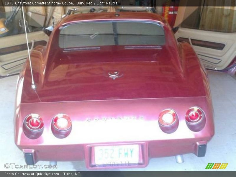 Dark Red / Light Neutral 1975 Chevrolet Corvette Stingray Coupe