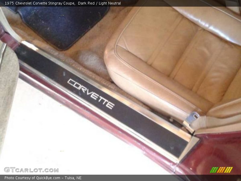 Dark Red / Light Neutral 1975 Chevrolet Corvette Stingray Coupe