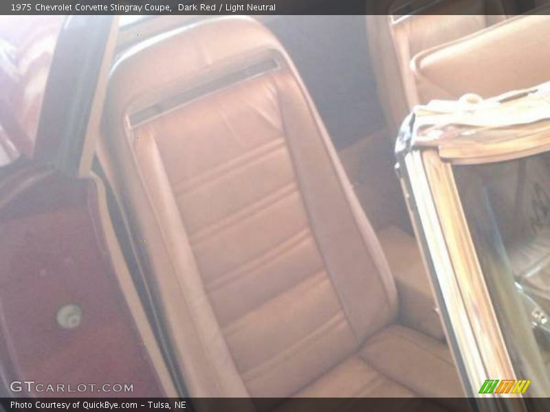 Dark Red / Light Neutral 1975 Chevrolet Corvette Stingray Coupe