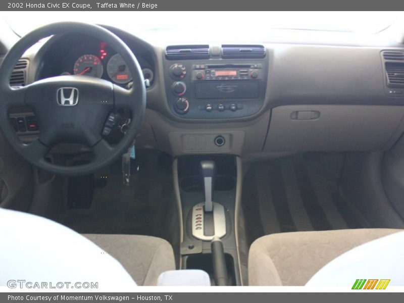 Taffeta White / Beige 2002 Honda Civic EX Coupe