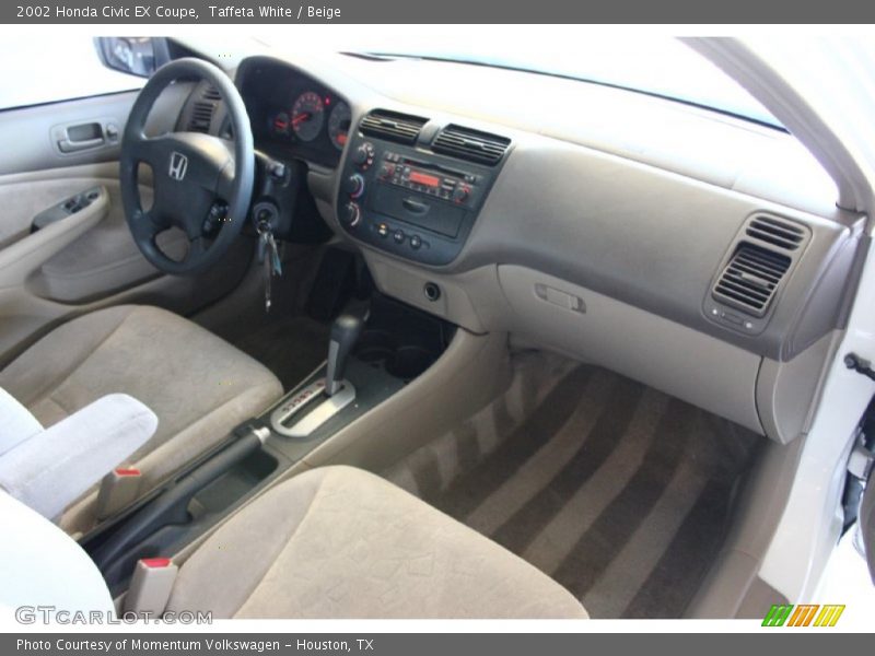 Taffeta White / Beige 2002 Honda Civic EX Coupe
