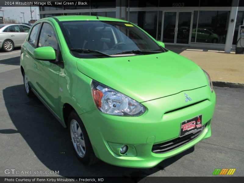 Kiwi Green / Black 2014 Mitsubishi Mirage ES