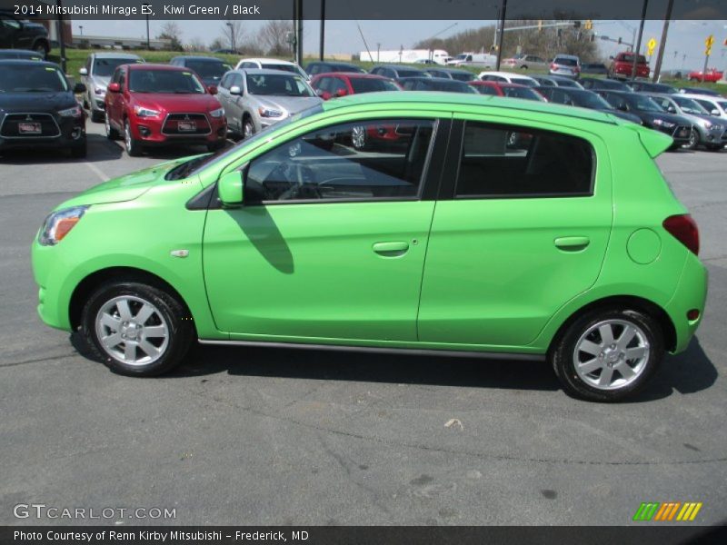 Kiwi Green / Black 2014 Mitsubishi Mirage ES