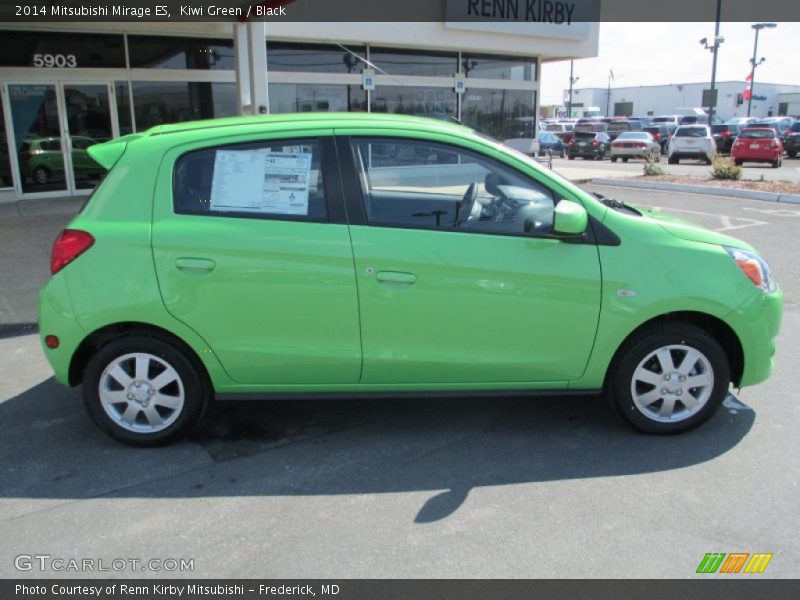 Kiwi Green / Black 2014 Mitsubishi Mirage ES