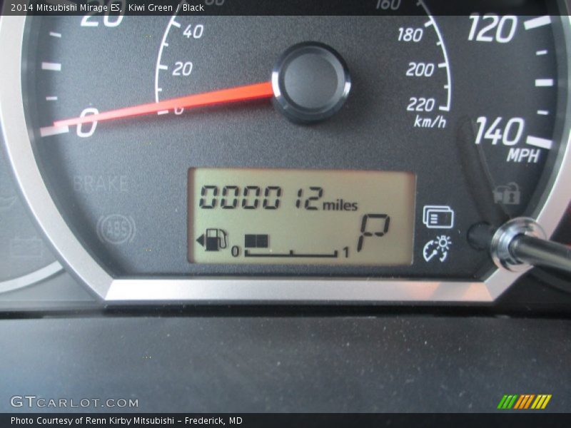 Kiwi Green / Black 2014 Mitsubishi Mirage ES