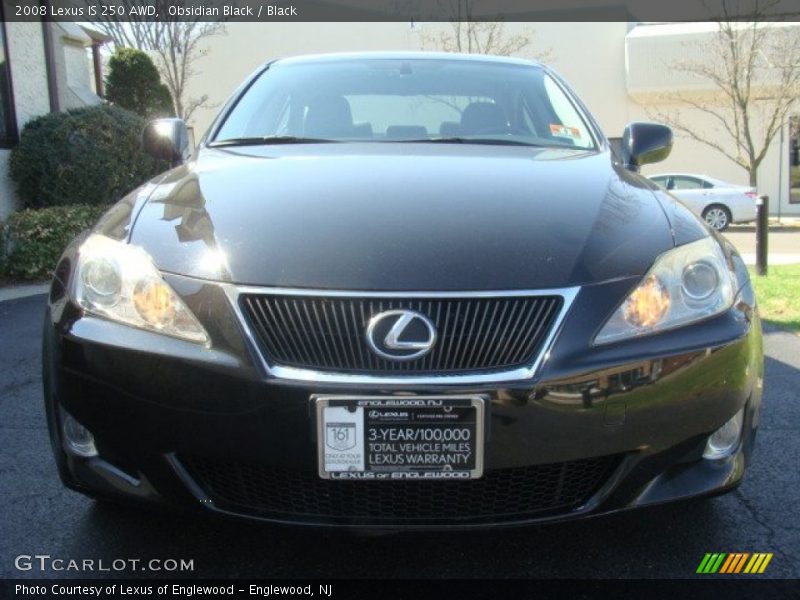 Obsidian Black / Black 2008 Lexus IS 250 AWD
