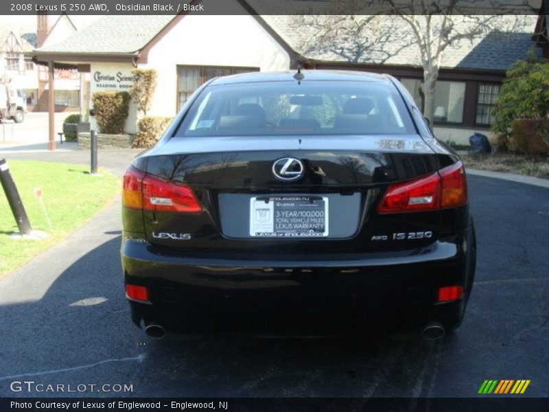 Obsidian Black / Black 2008 Lexus IS 250 AWD