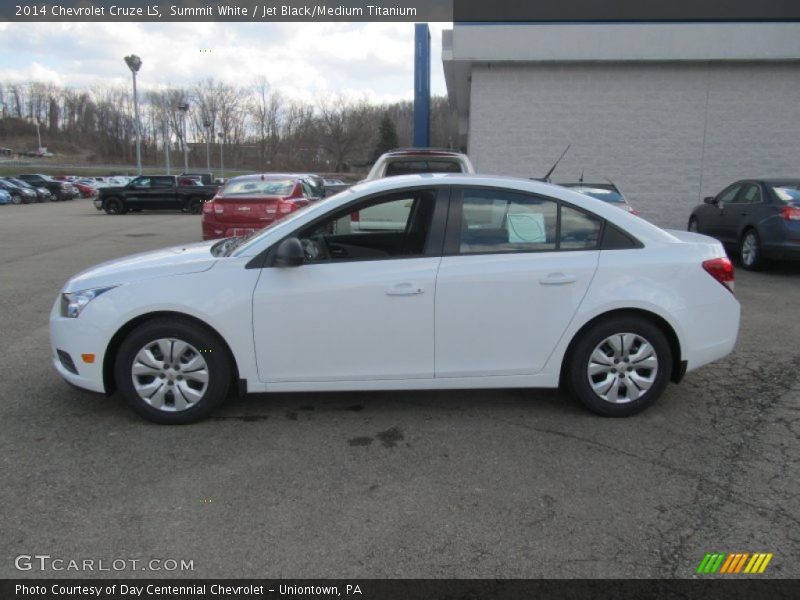 Summit White / Jet Black/Medium Titanium 2014 Chevrolet Cruze LS