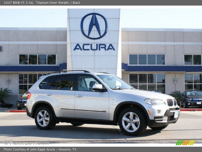 Titanium Silver Metallic / Black 2007 BMW X5 3.0si