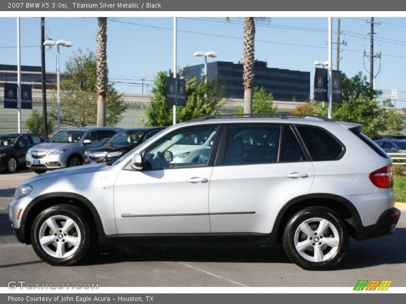 Titanium Silver Metallic / Black 2007 BMW X5 3.0si