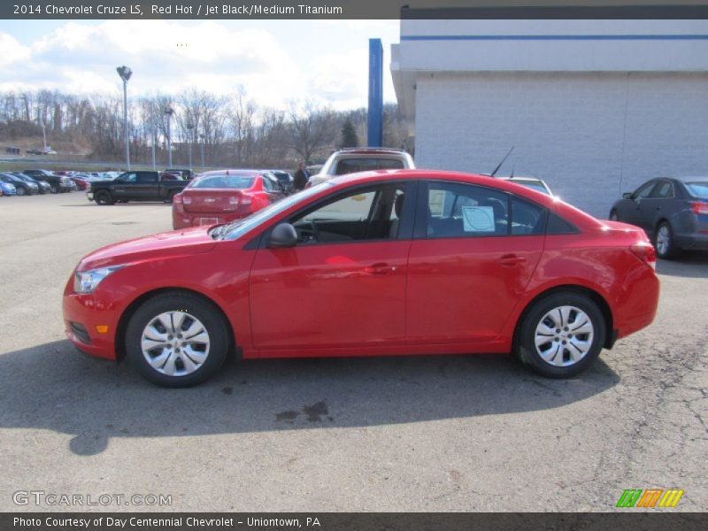 Red Hot / Jet Black/Medium Titanium 2014 Chevrolet Cruze LS